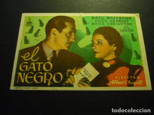 Cine: EL GATO NEGRO PROGRAMA DE MANO SIN PUBLICIDAD - Foto 1