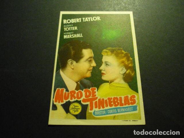 Cine: MURO DE TINIEBLAS PROGRAMA DE MANO SIN PUBLICIDAD - Foto 1