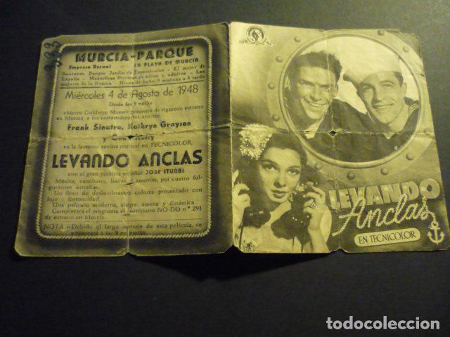 Cine: LEVANDO ANCLAS PROGRAMA DE MANO DOBLE CON PUBLICIDAD CINE MURCIA PARQUE - Foto 1