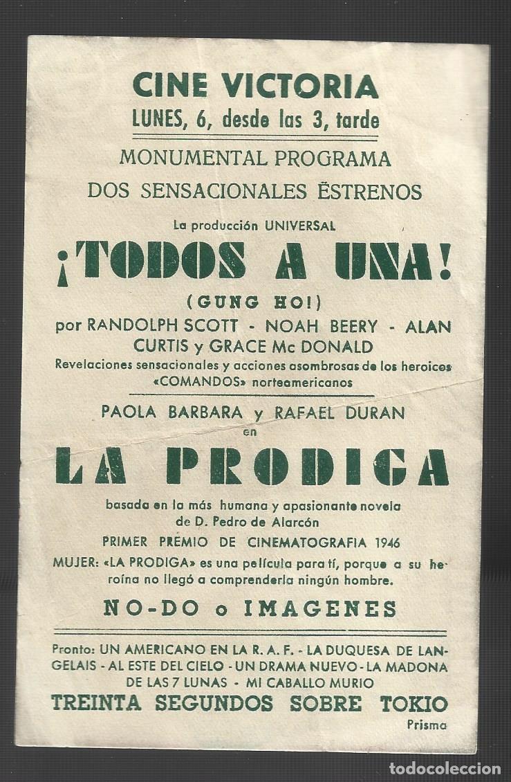 Cine: 1 programa de cine antiguo a&ntilde;o 1946 todos a una 4/11 - Foto 2