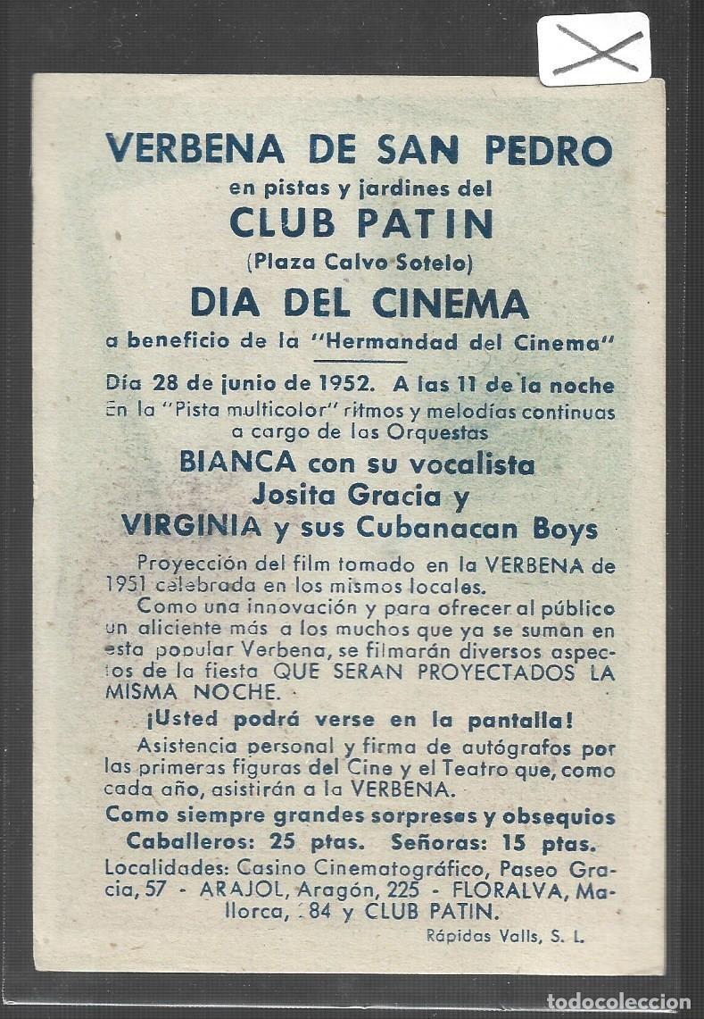Cine: 1 programa de cine antiguo a&ntilde;o 1952 cerca del cielo 4/11 - Foto 2
