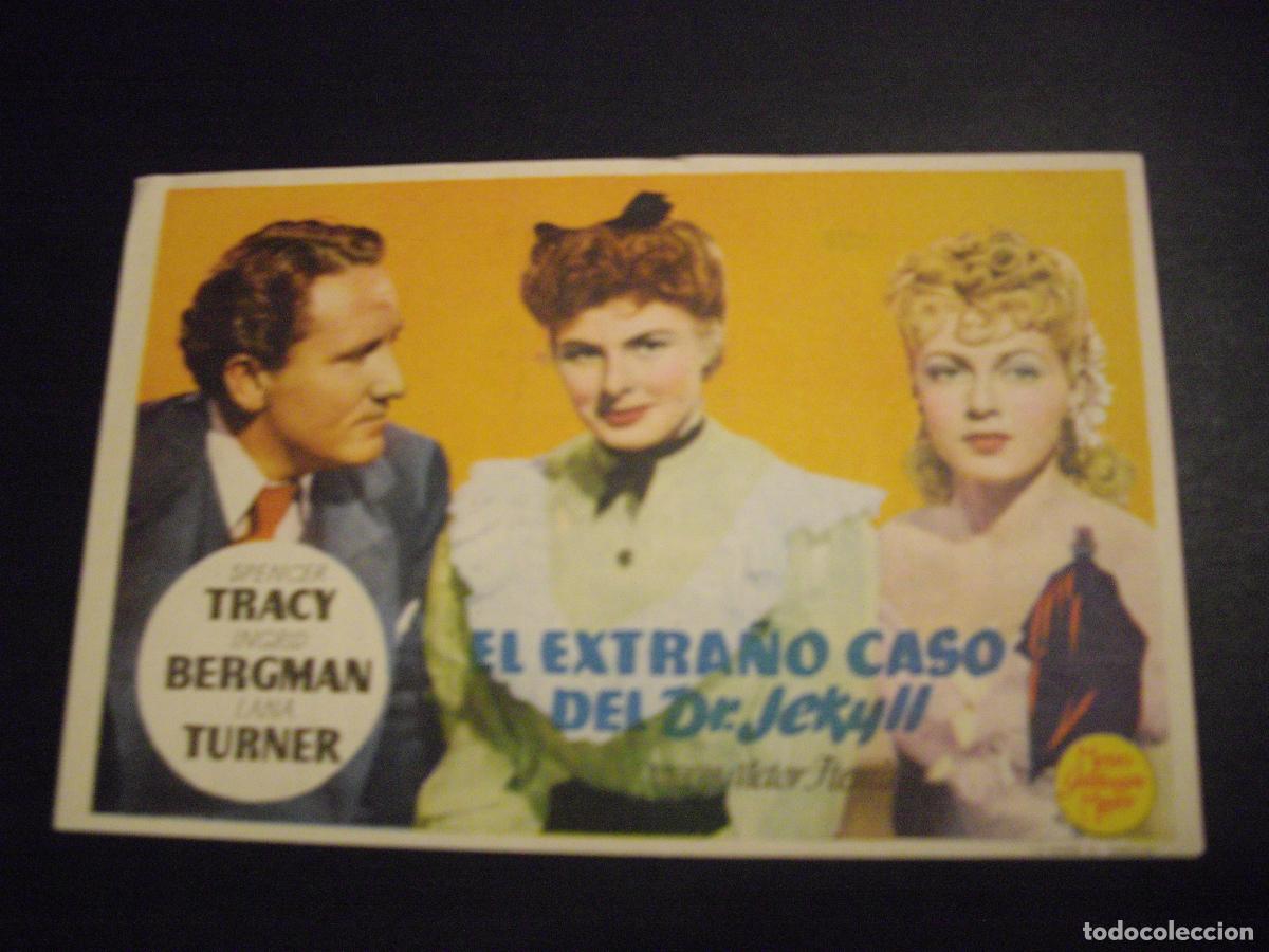 Cine: EL EXTRA&Ntilde;O CASO DEL DR. JEKYLL PROGRAMA DE MANO CON PUBLICIDAD CINE GRANADA - Foto 1