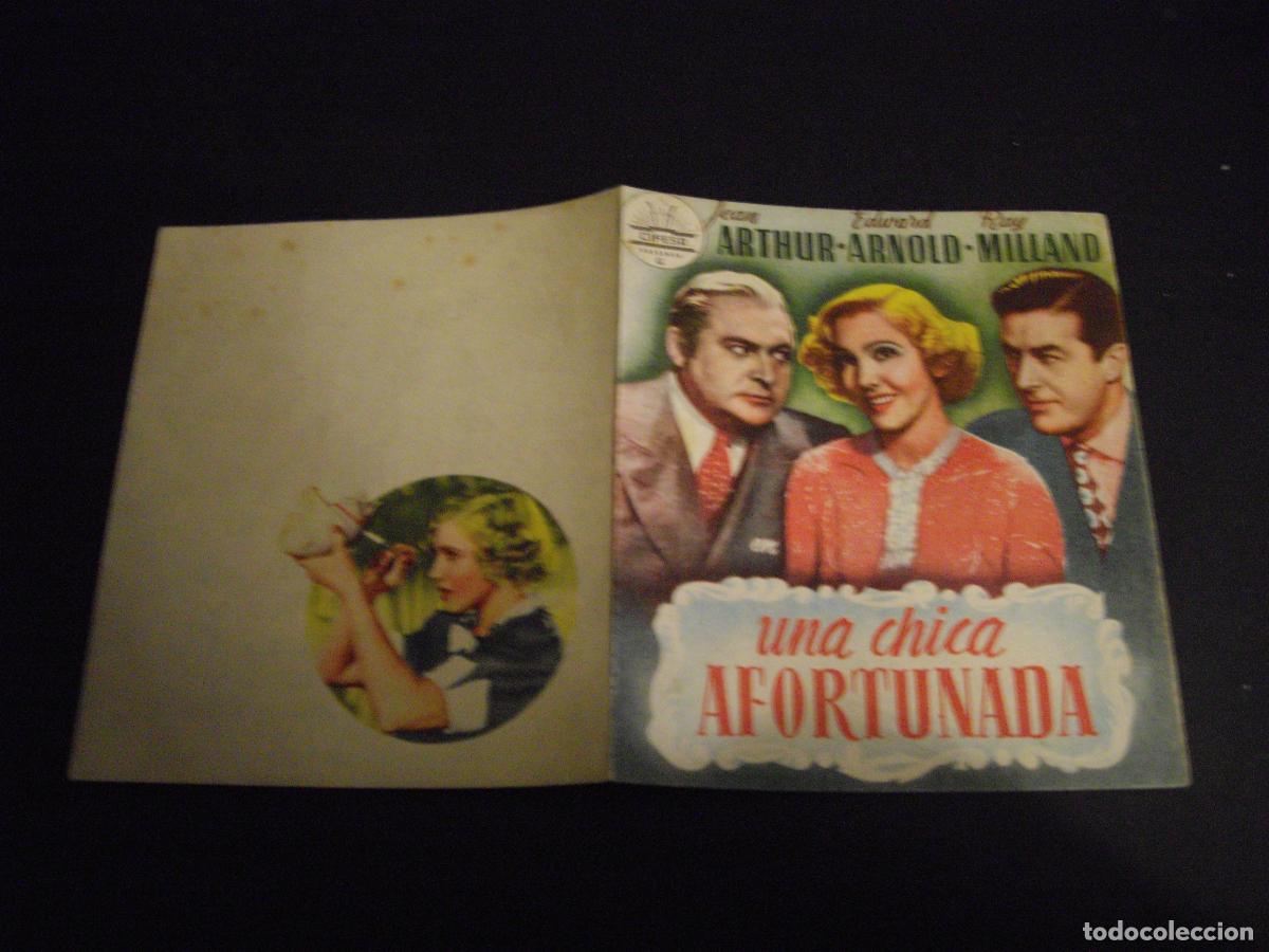 Cine: UNA CHICA AFORTUNADA PROGRAMA DE MANO DOBLE SIN PUBLICIDAD - Foto 1