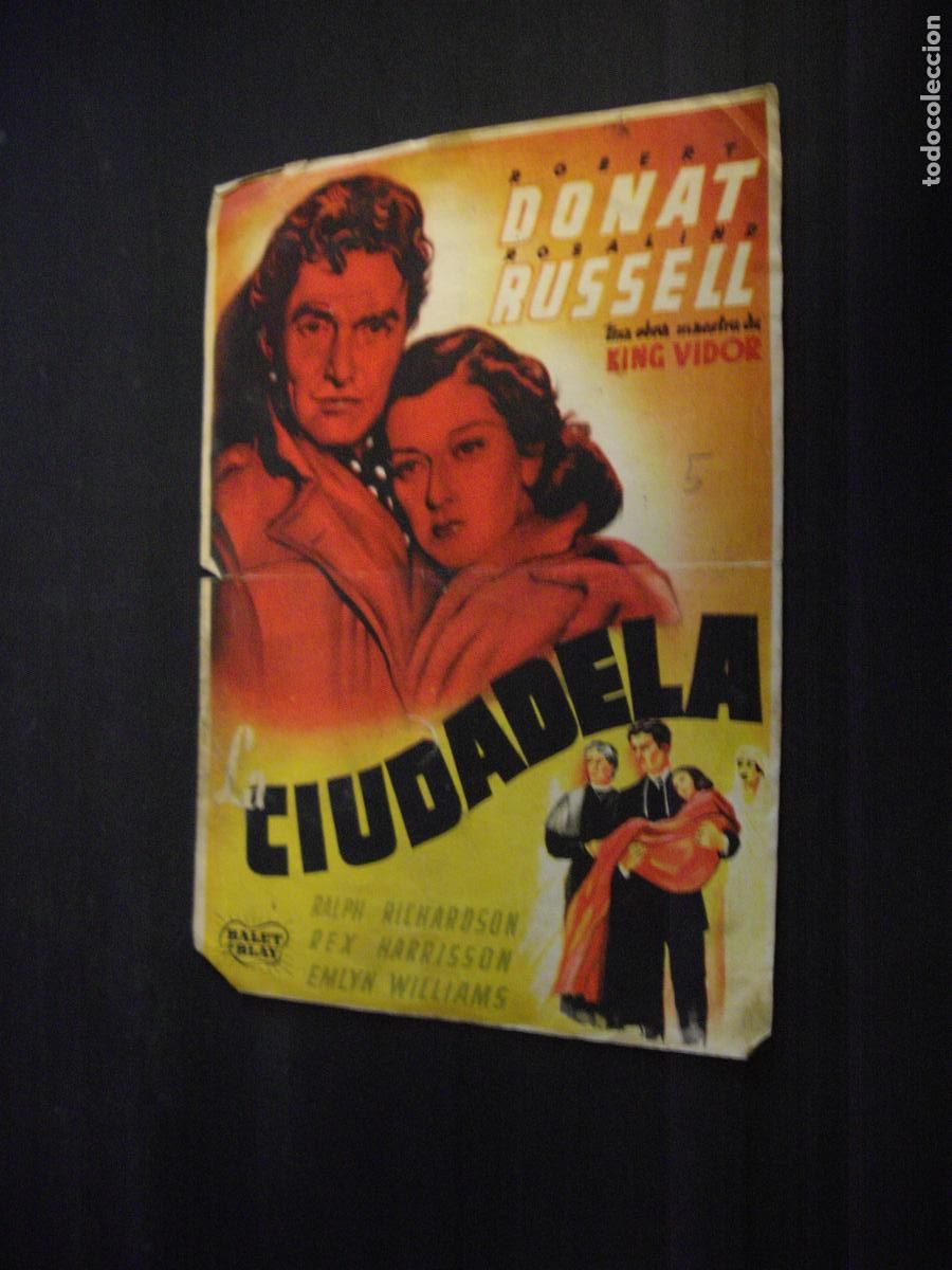 Cine: LA CIUDADELA PROGRAMA DE MANO CON PUBLICIDAD CINE NORBA CACERES