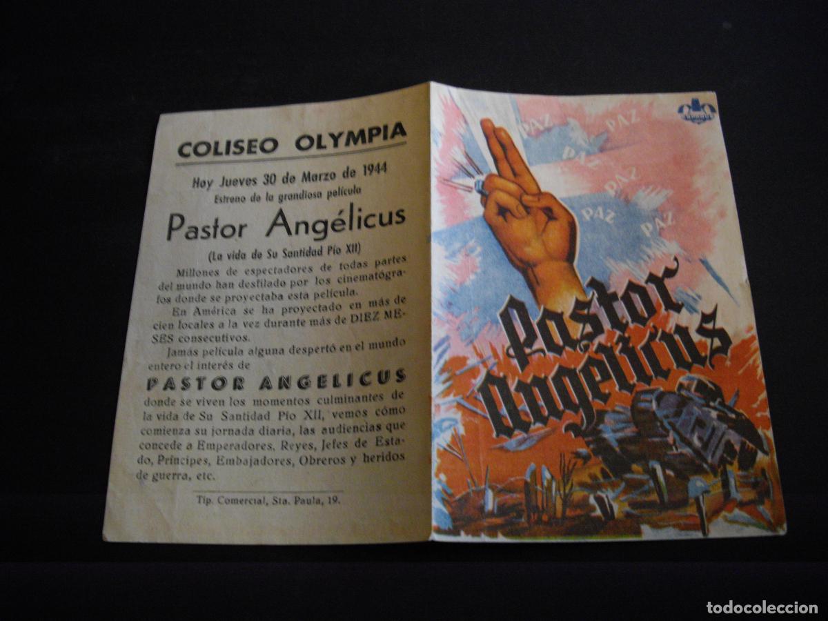  Flyers Publicitaires de films Anciens: PASTOR ANGELICUS PROGRAMA DE MANO DOBLE CON PUBLICIDAD COLISEO OLYMPIA GRANADA