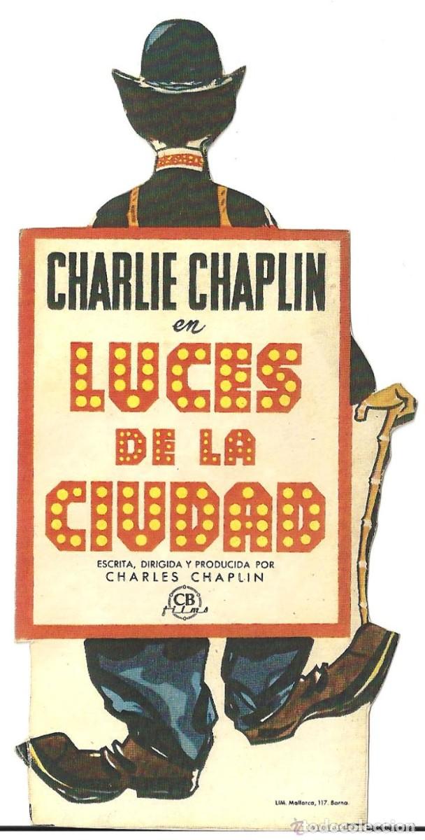Cine: PTCC7 22 LUCES DE LA CIUDAD PROGRAMA TROQUELADO CB FILMS CHARLES CHAPLIN - Foto 1