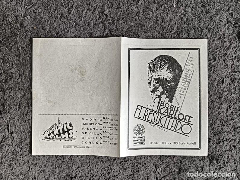 Cine: PTCC6 53 EL RESUCITADO PROGRAMA DOBLE ATLANTIC BORIS KARLOFF TERROR - Foto 1