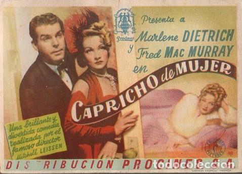Cine: PROGRAMA DE CINE: CAPRICHO DE MUJER PC-9109 - Foto 1