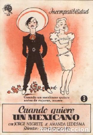 Cine: PROGRAMA DE CINE: CUANDO QUIERE UN MEXICANO N&ordm; 3 PC-9118 - Foto 1