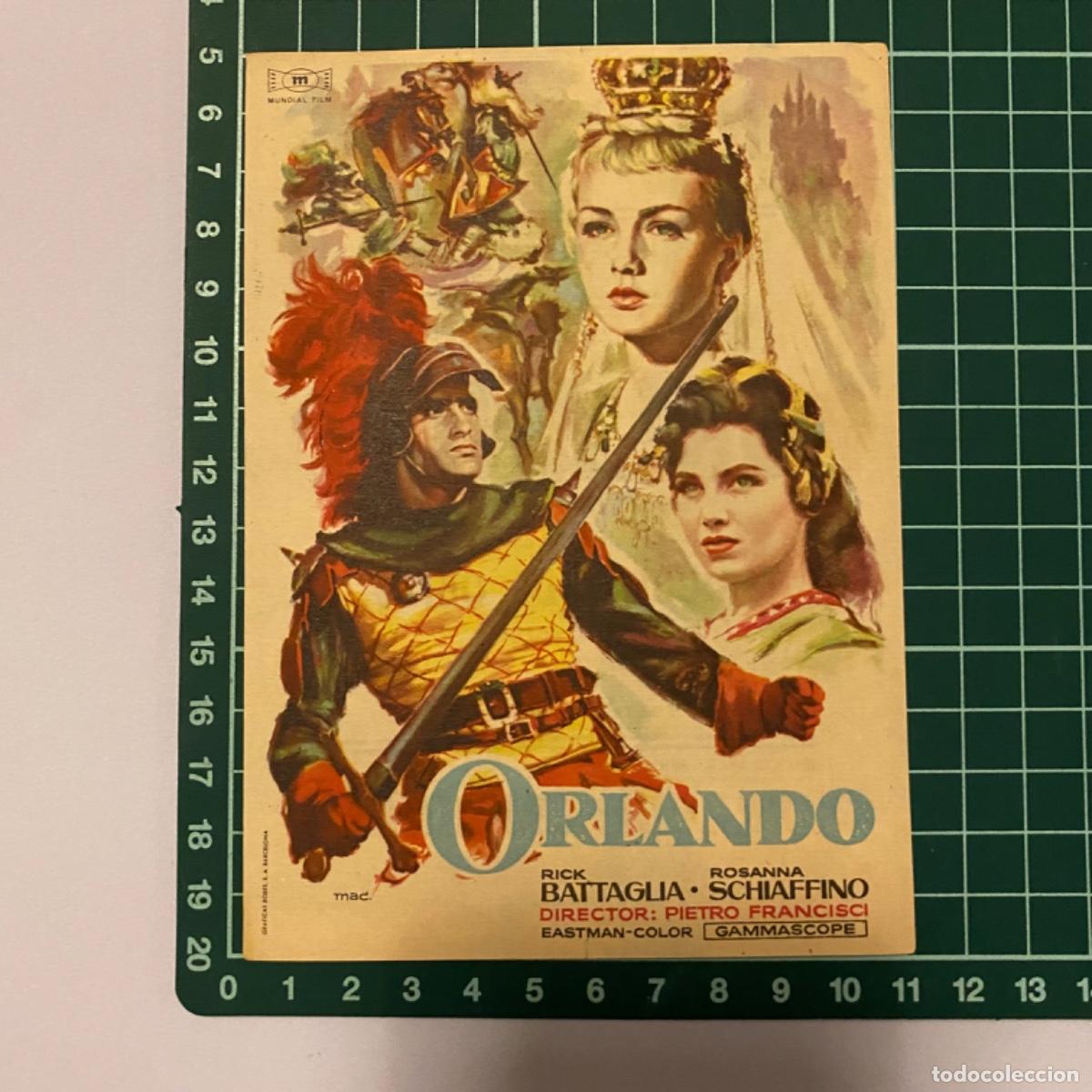 Kino: Programa de cine folleto de mano pelicula Orlando 1958 Rialto