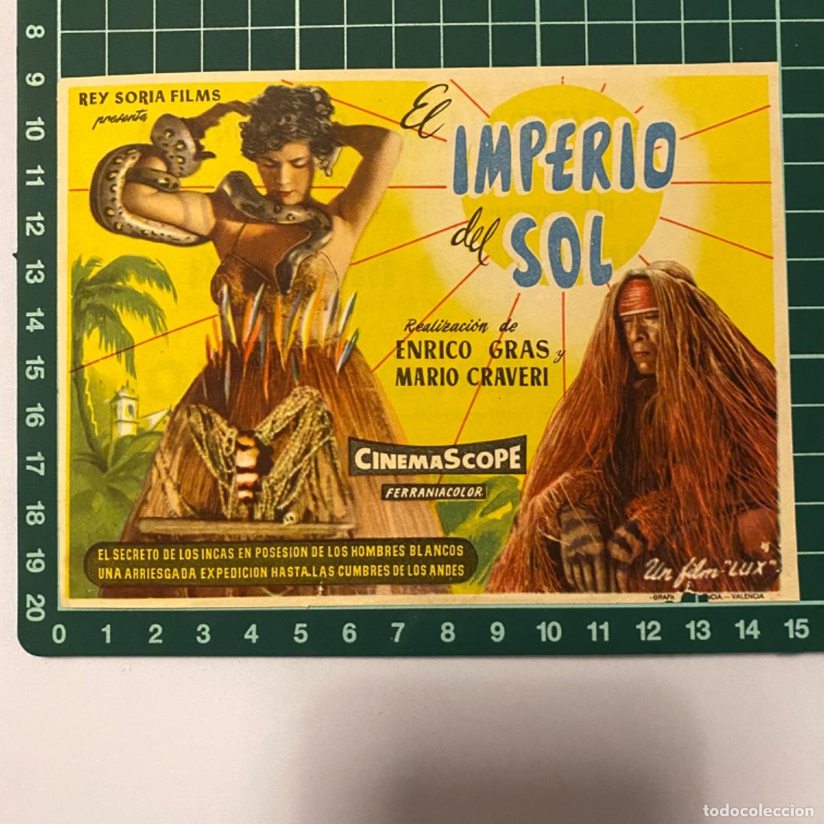 Kino: Programa de cine folleto de mano pelicula El imperio del sol Versalles y emporium 1957