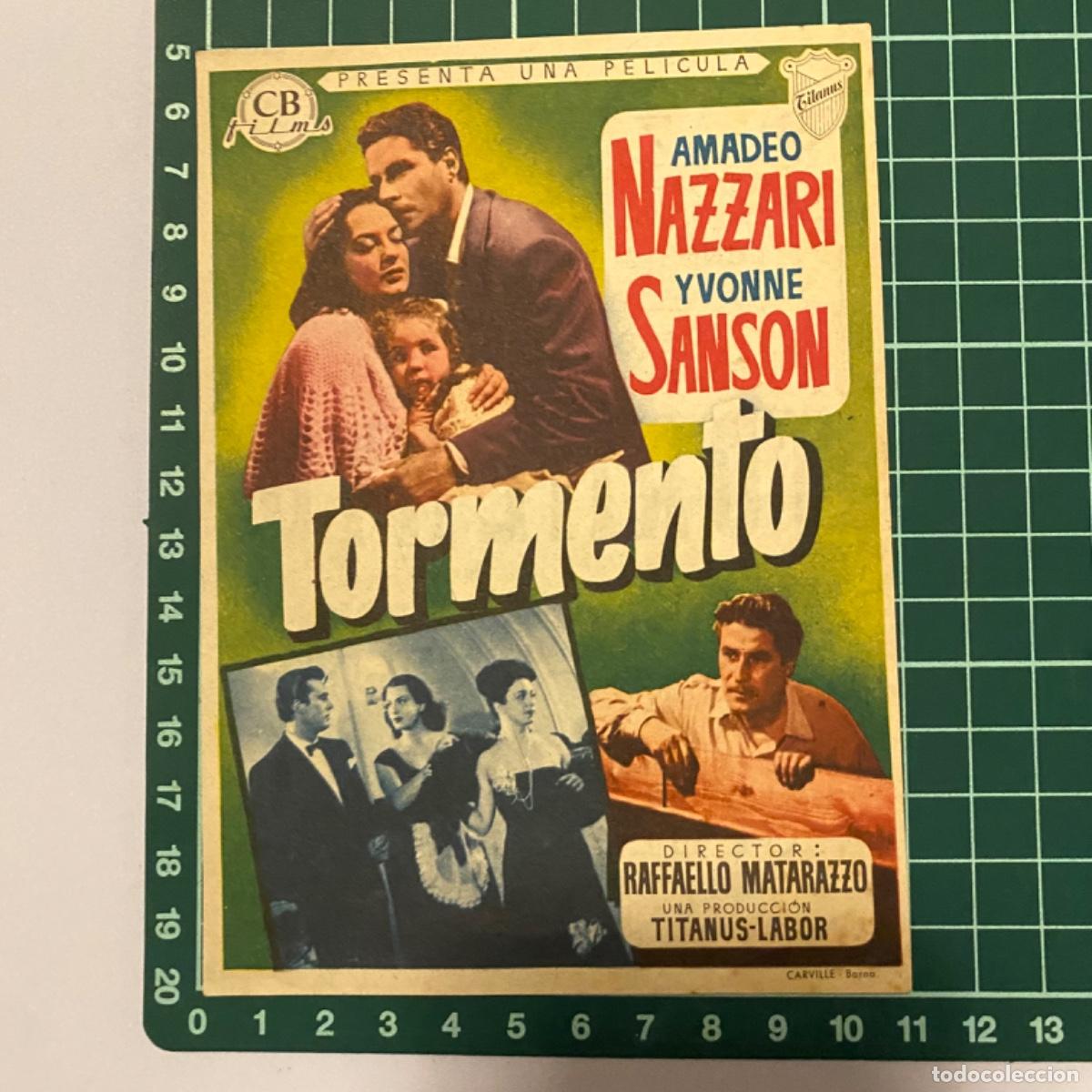 Kino: Programa de cine folleto de mano pelicula Tormento 1956 Plaza de toros
