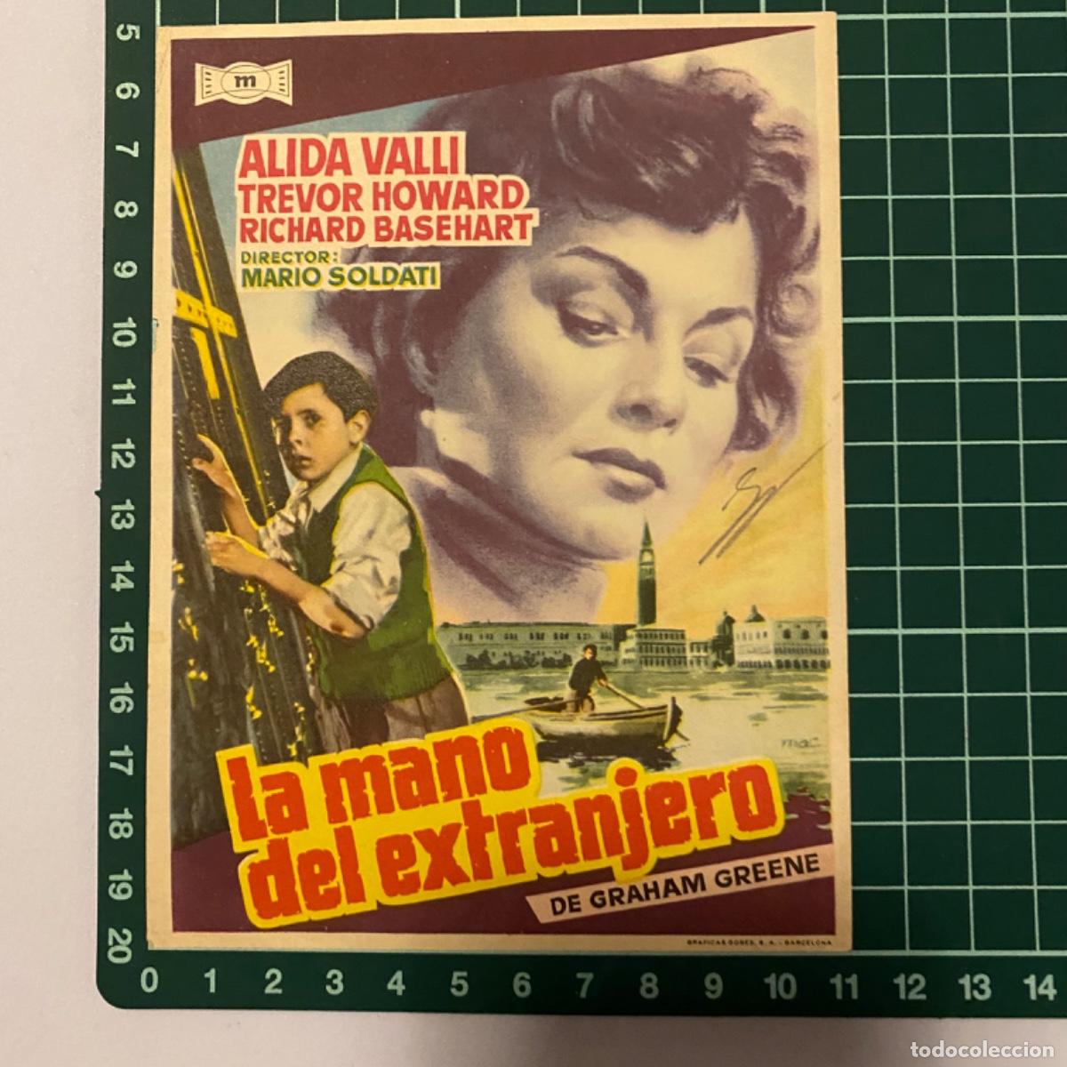 Kino: Programa de cine folleto de mano pelicula La mano del extranjero