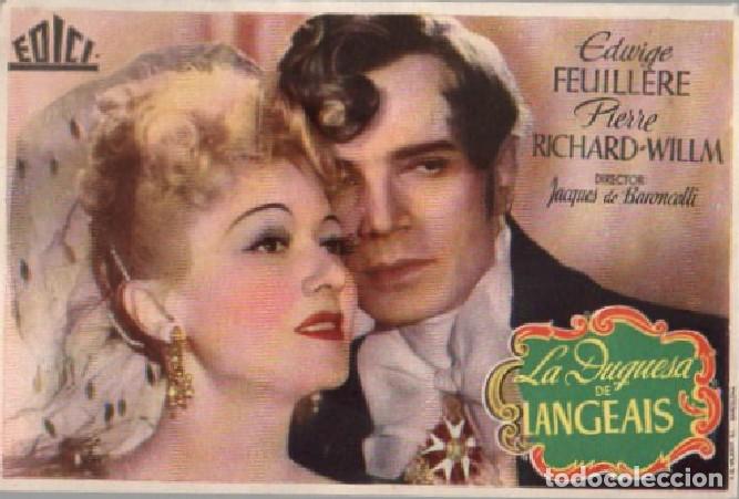 Cine: PROGRAMA DE CINE: LA DUQUESA DE LANGEAIS PC-9155 - Foto 1