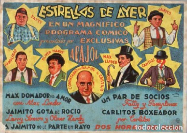 Cine: PROGRAMA DE CINE: ESTRELLAS DE AYER PC-9168 - Foto 1
