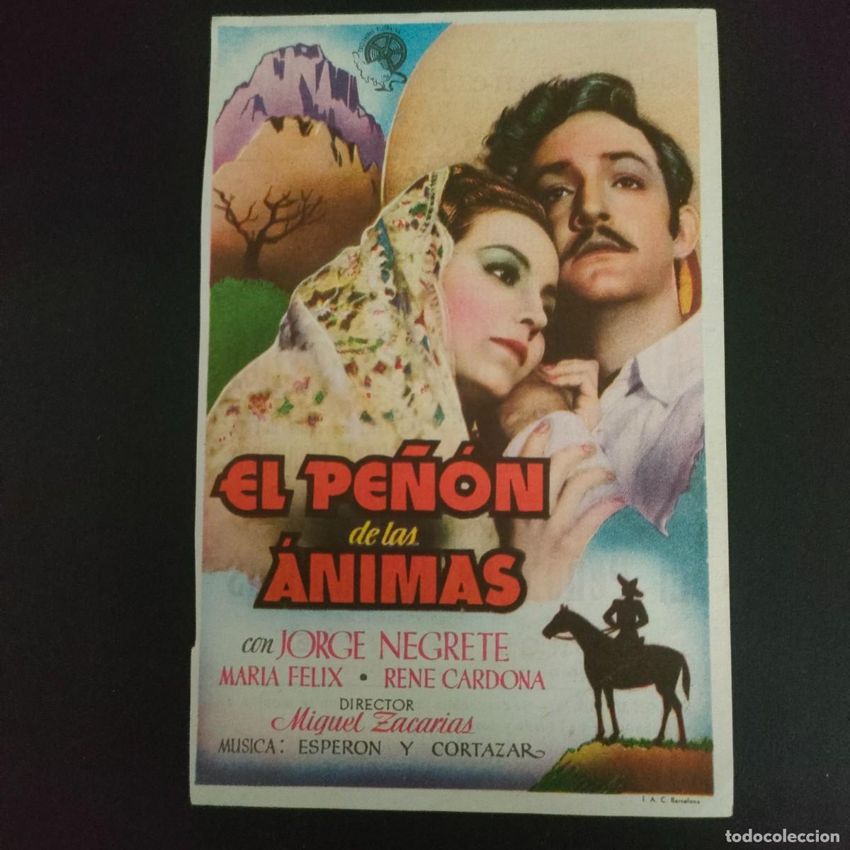  Foglietti di film di film antichi di cinema: EL PE&Ntilde;ON DE LAS ANIMAS - SIMPLE CON PUBLICIDAD CINE RAMBLA