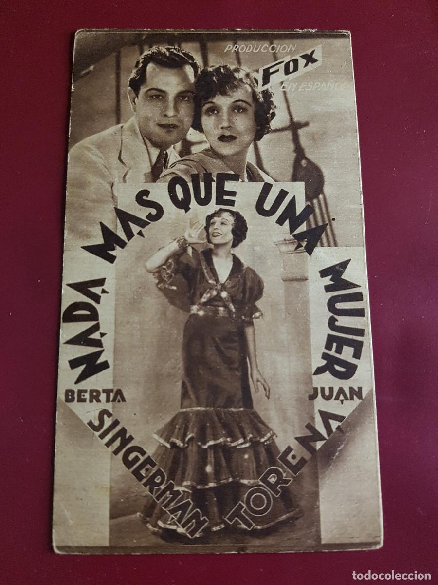 Cine: PROGRAMA DE MANO - NADA MAS QUE UNA MUJER - Foto 1