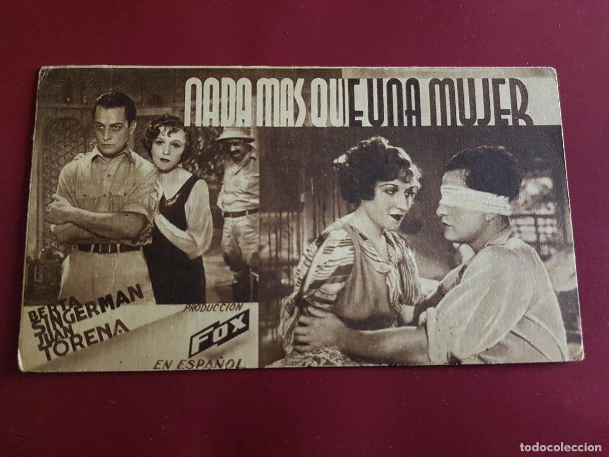 Cine: PROGRAMA DE MANO - NADA MAS QUE UNA MUJER - Foto 1