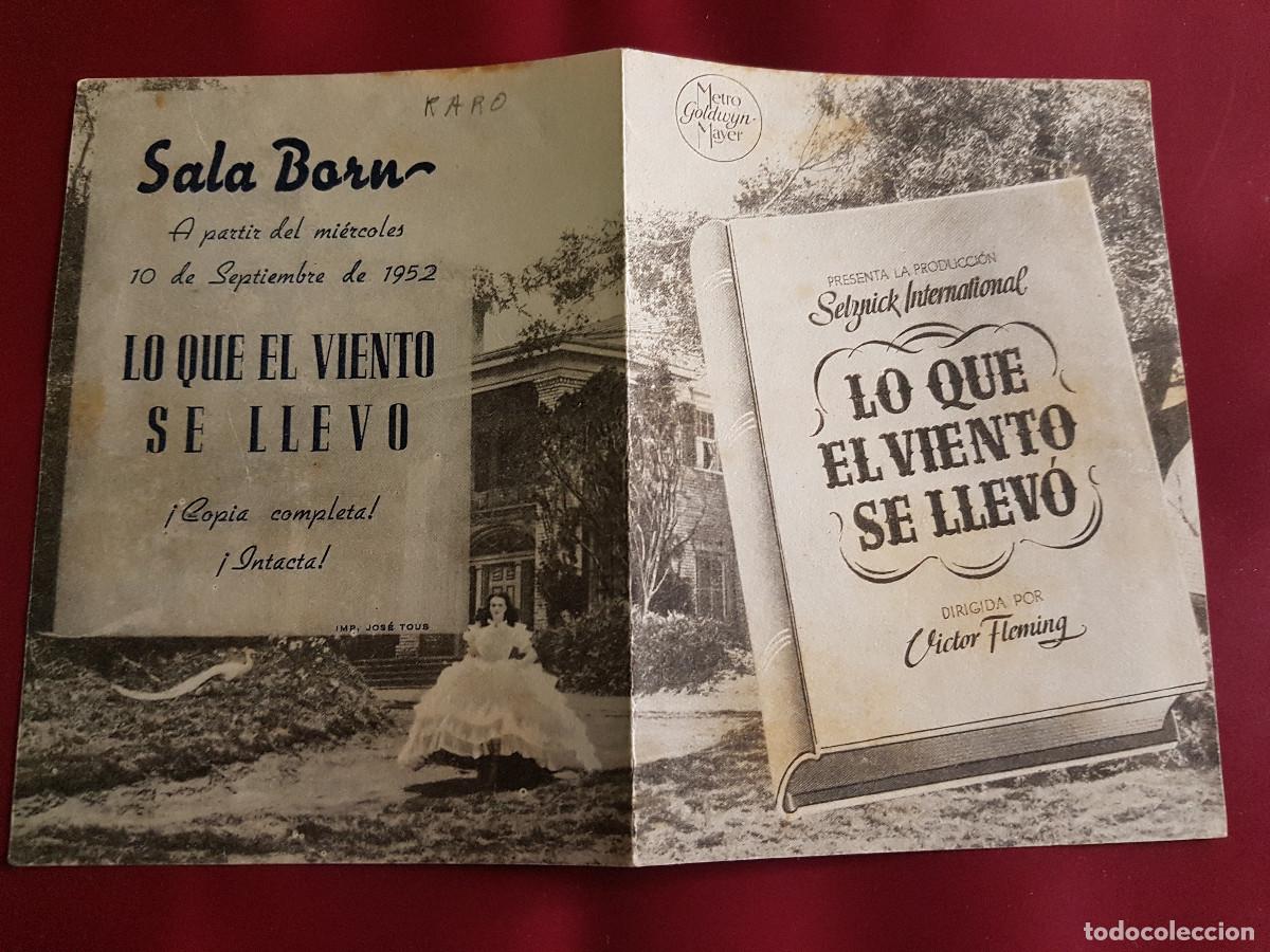Cine: PROGRAMA DE MANO - LO QUE EL VIENTO SE LLEVO - Foto 1