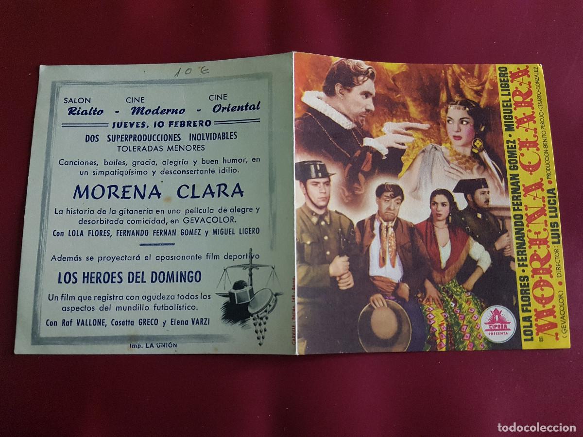 Cine: PROGRAMA DE MANO - MORENA CLARA - Foto 1