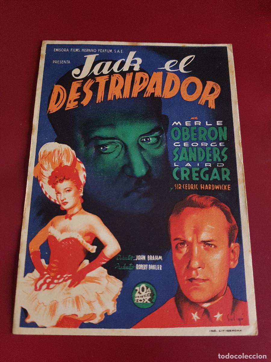 Cine: PROGRAMA DE MANO - JACK EL DESTRIPADOR - Foto 1