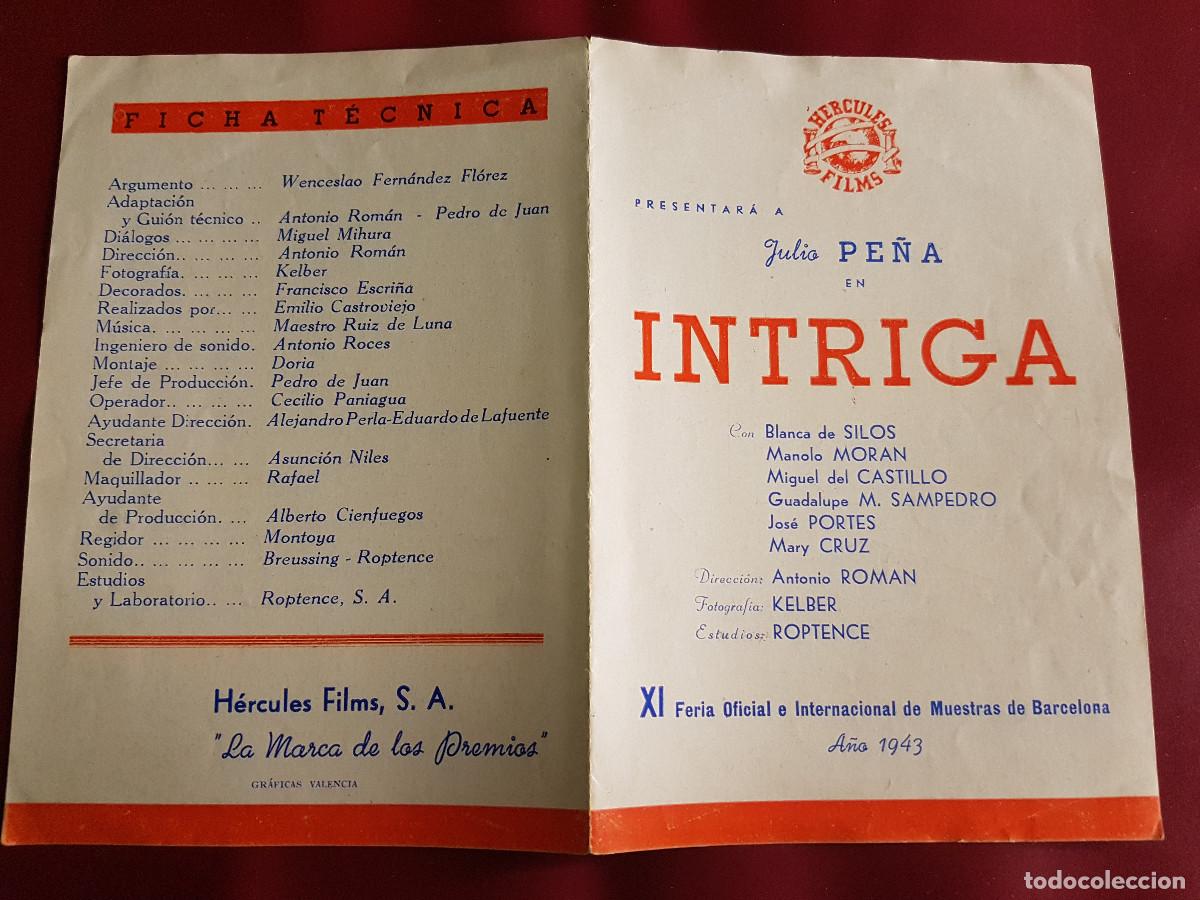 Cine: PROGRAMA DE MANO - INTRIGA - Foto 1