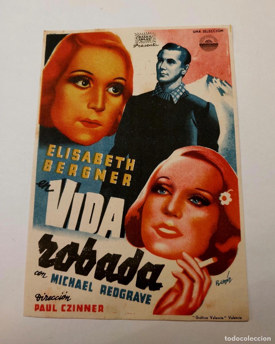 Cine: Vida Robada 1939 Sin publicidad - Foto 1