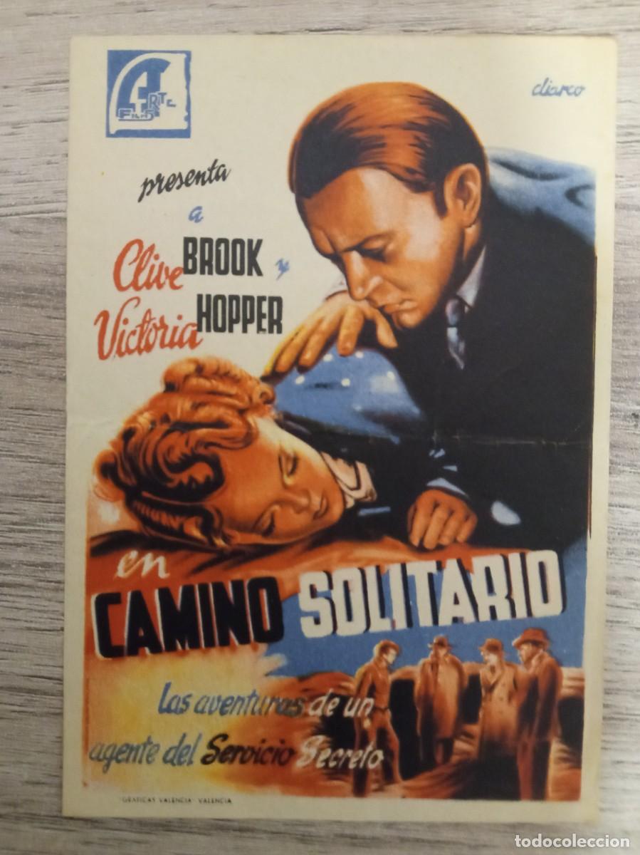  Foglietti di film di film antichi di cinema: CAMINO SOLITARIO, CLIVE BROOK