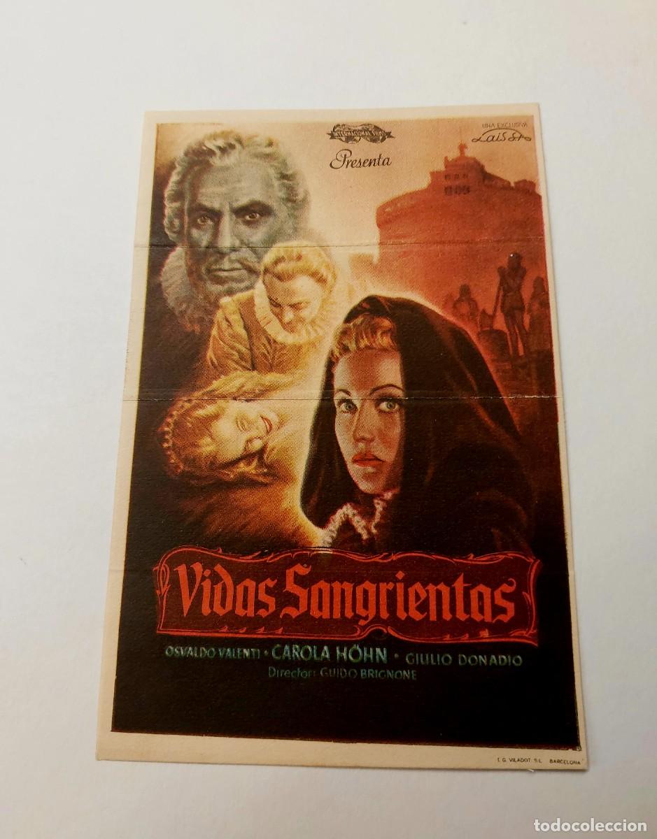  Foglietti di film di film antichi di cinema: Vidas Sangrientas 1941 Sin publicidad