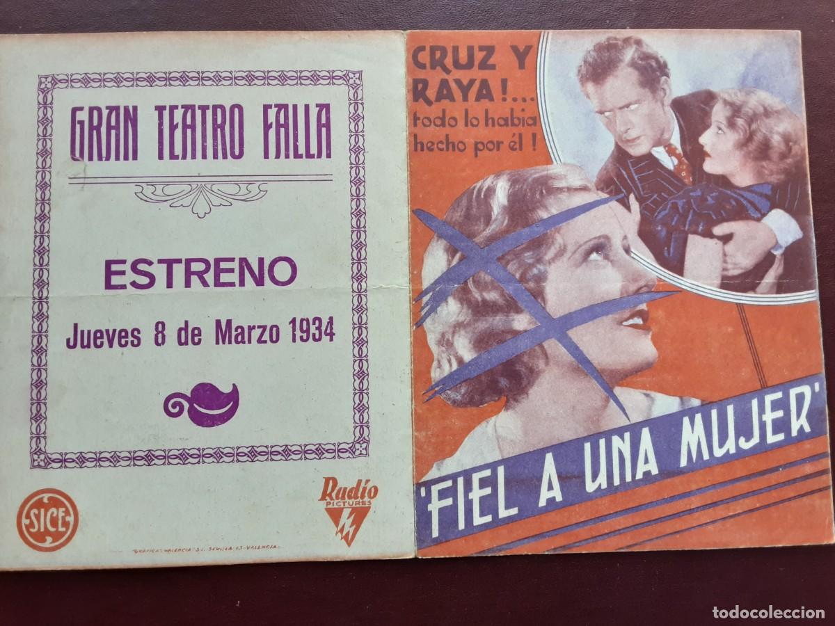  Foglietti di film di film antichi di cinema: FIEL A UNA MUJER, IRENE DUNNE, GWILI ANDRE, CHARLES BICKFORD, ERIC LINDEN.