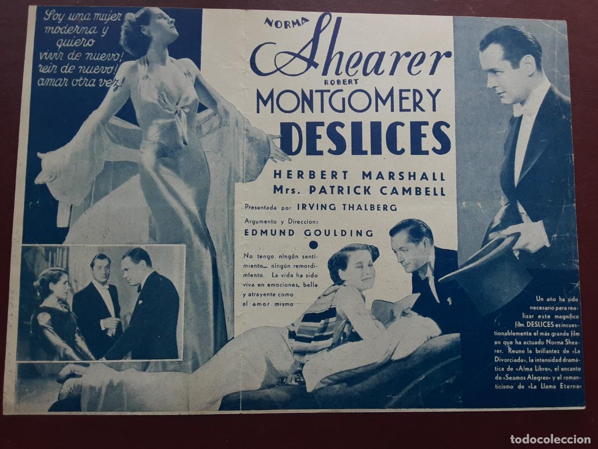 Cine: DESLICES, NORMA SHEARER, ROBERT MONTGOMERY, HERBERT MARSHALL. - Foto 2