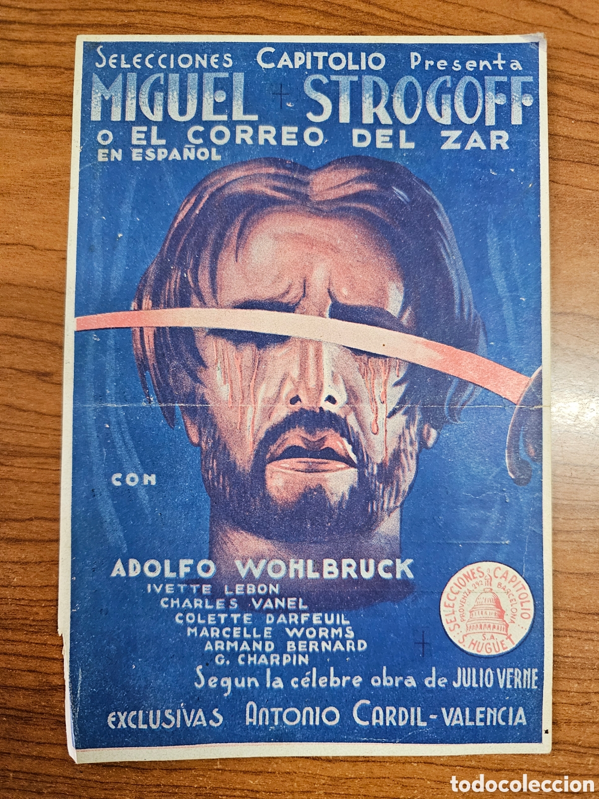 Cine: MIGUEL STROGOFF O EL CORREO DEL ZAR . FOLLETO DE MANO, CINES SERRANO GAND&Iacute;A.