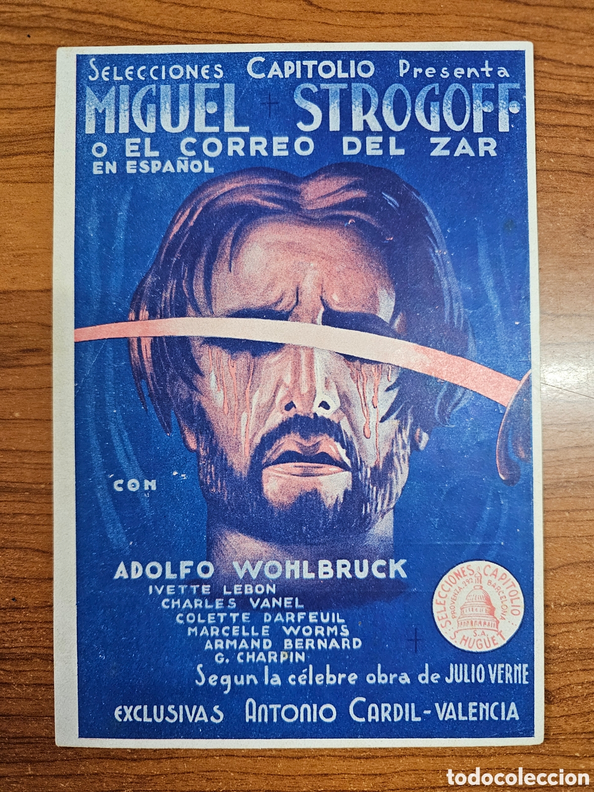Cine: MIGUEL STROGOFF O EL CORREO DEL ZAR . FOLLETO DE MANO, CINES SERRANO GAND&Iacute;A.
