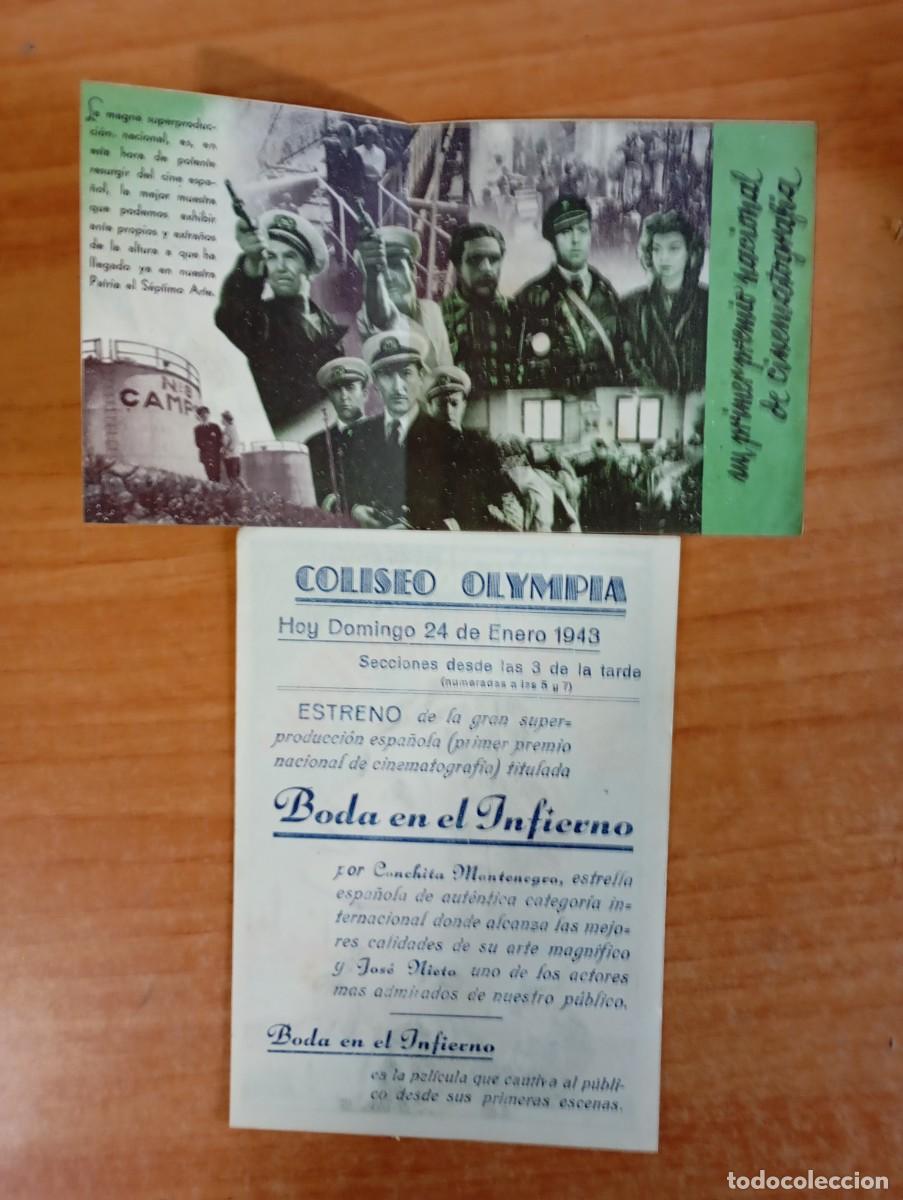 Cine: ROSA-.PROGRAMA DE CINE - -BODA EN EL INFIERNO ct - Foto 2