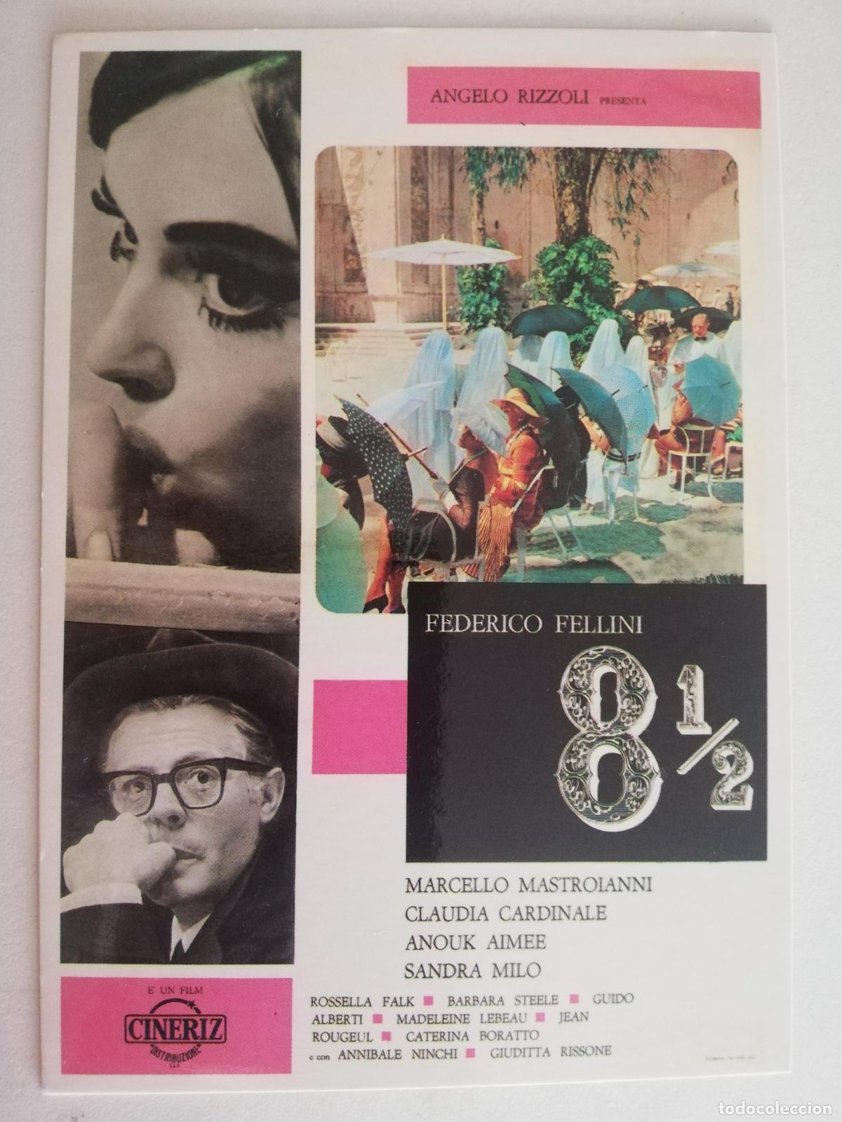 Cine: FOLLETO DE MANO POSTAL 8 1/2 - Foto 1