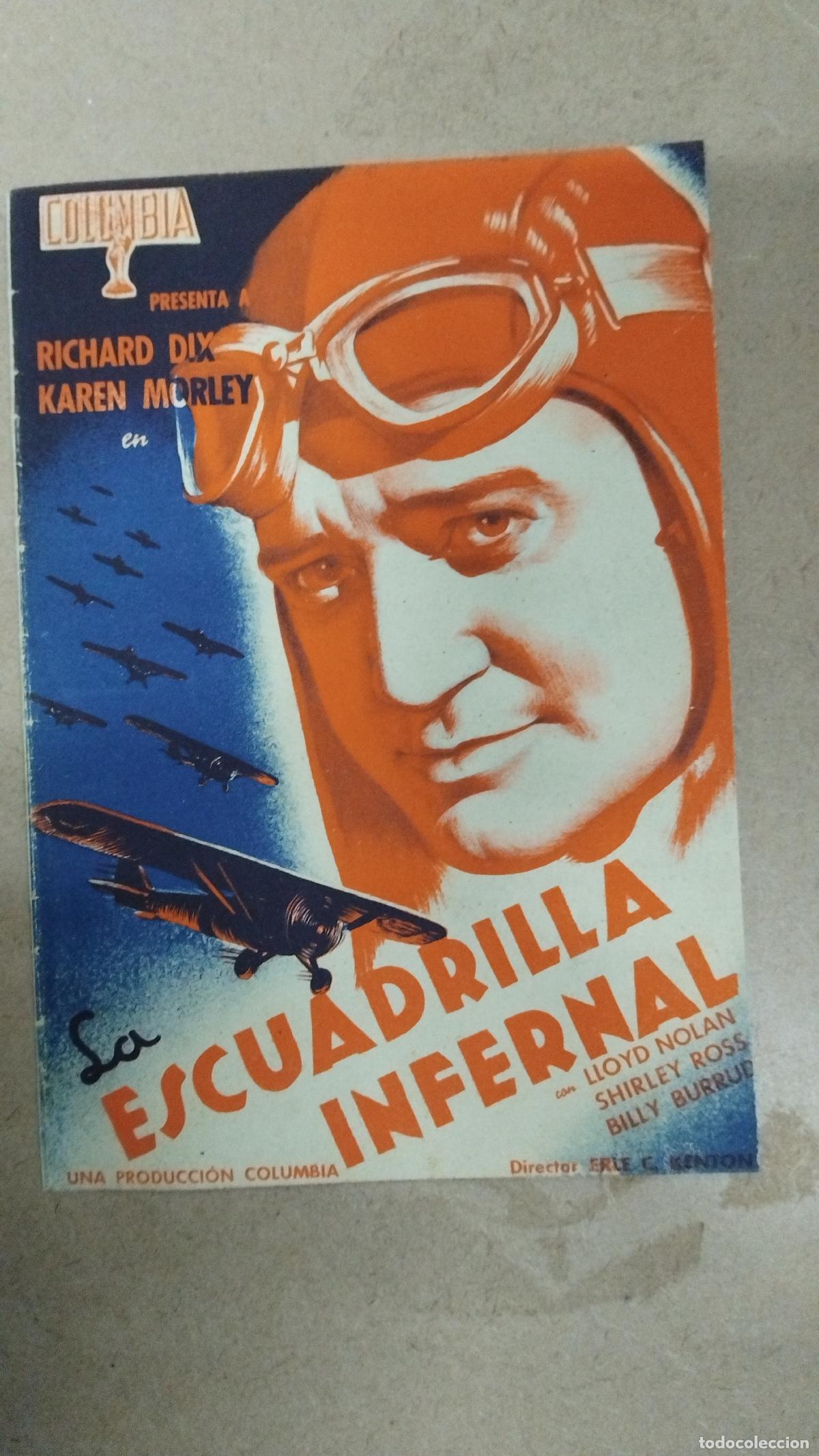 Cine: PROGRAMA DE CINE DOBLE LA ESCUADRILLA INFERNAL - CINE KURSAAL - Foto 1