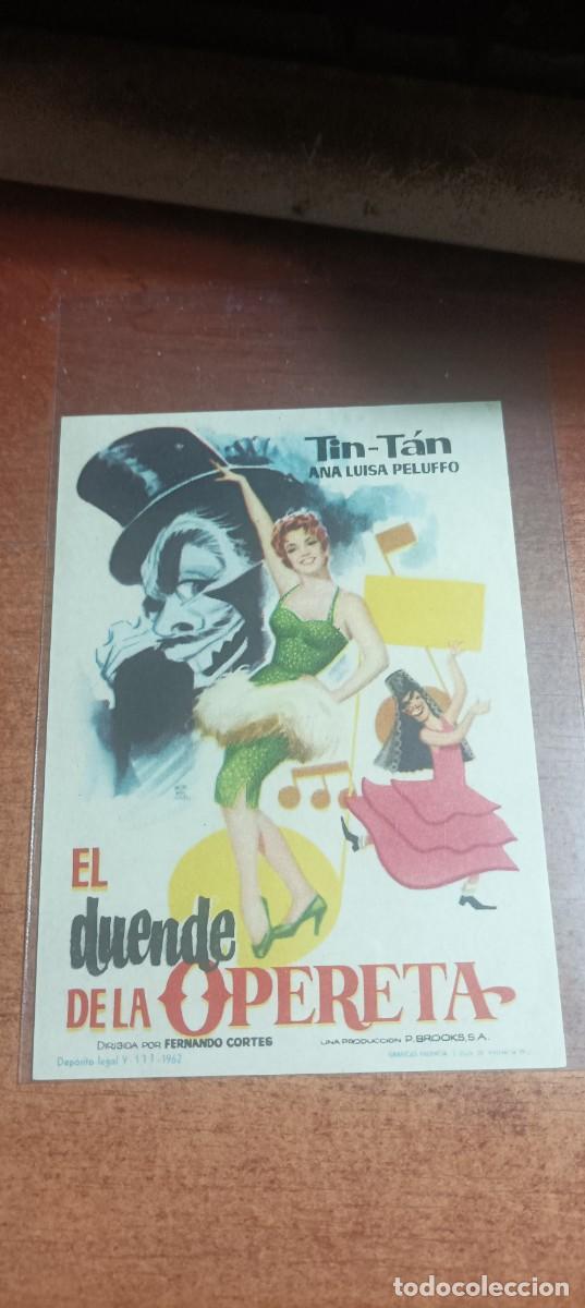 Cine: PROGRAMA O FOLLETO DE MANO DE CINE el duende de la opereta - Foto 1