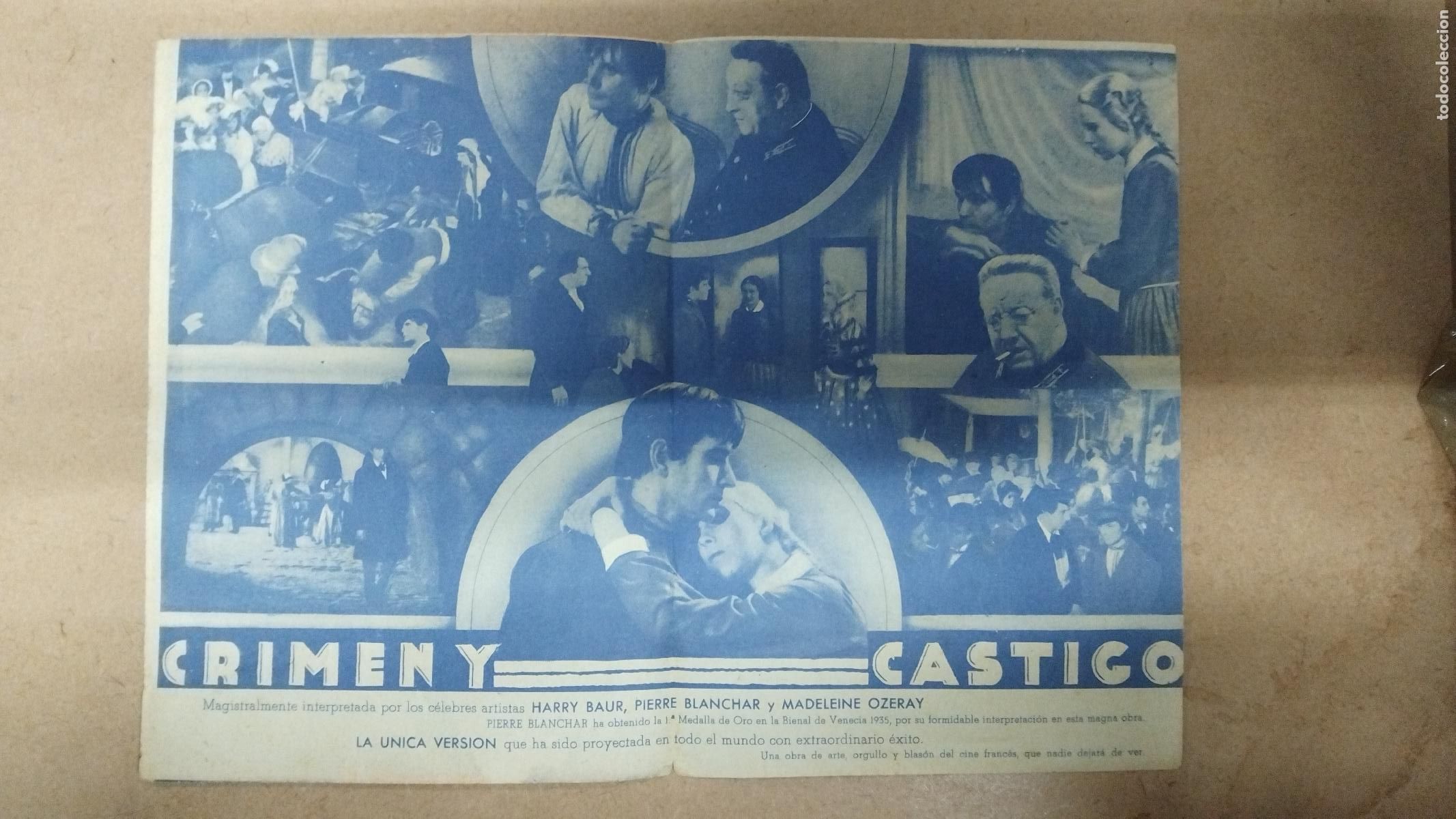Cine: PROGRAMA DE CINE DOBLE CRIMEN Y CASTIGO - CINE CARRILLO 1943. - Foto 2