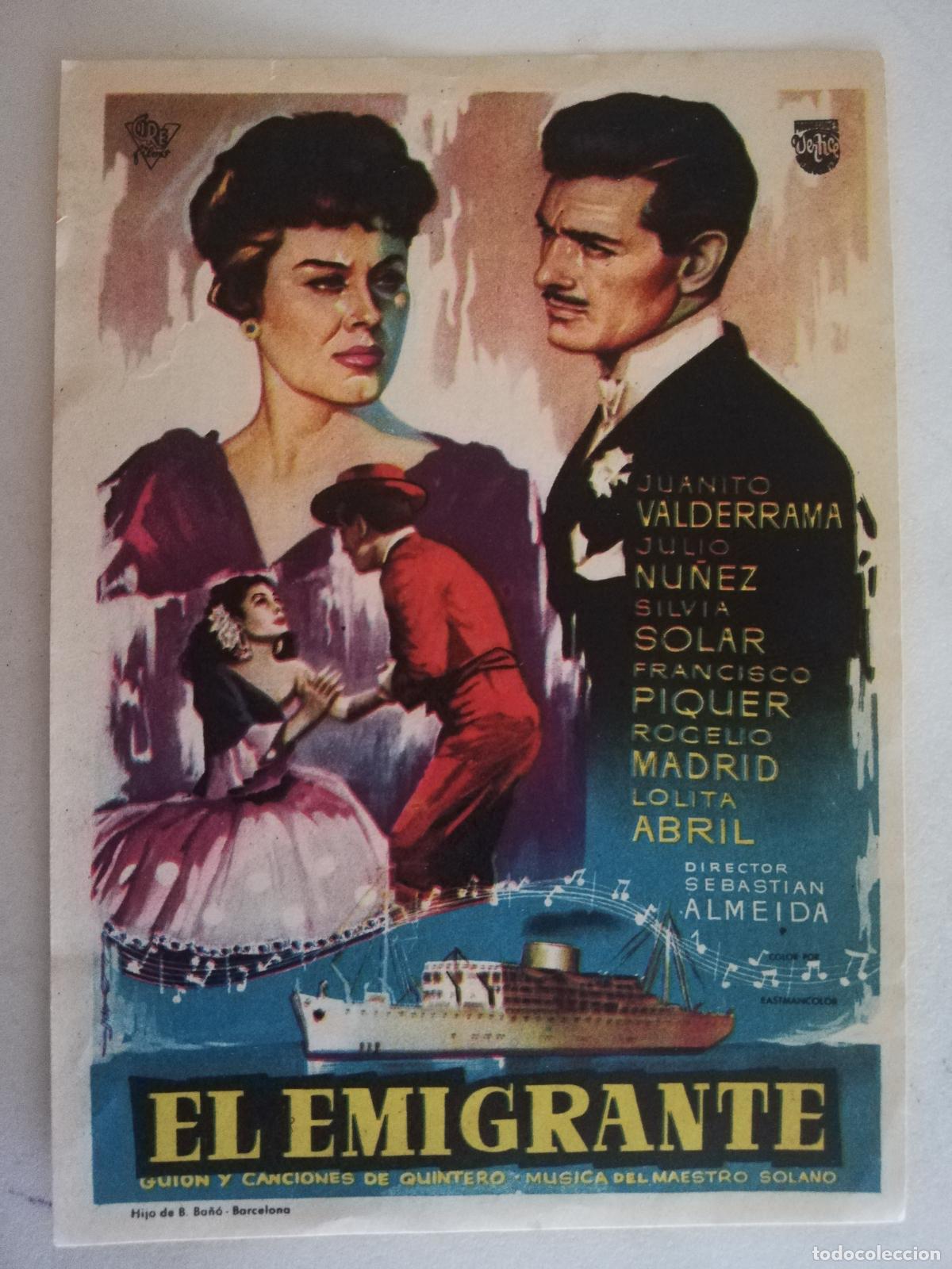 Cine: FOLLETO DE MANO, EL EMIGRANTE - Foto 1