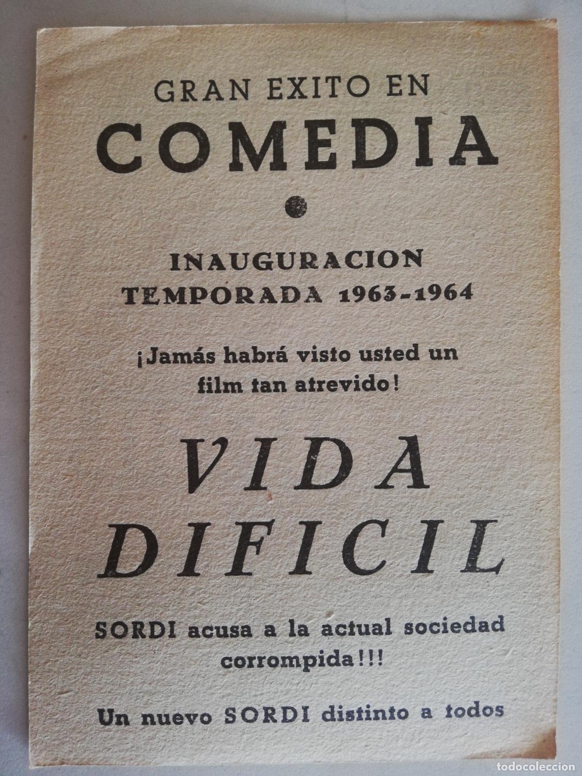 Cine: FOLLETO DE MANO, VIDA DIFICIL - Foto 2