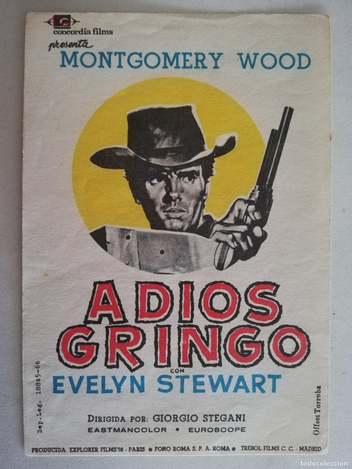 Cine: FOLLETO DE MANO, ADIOS GRINGO - Foto 1