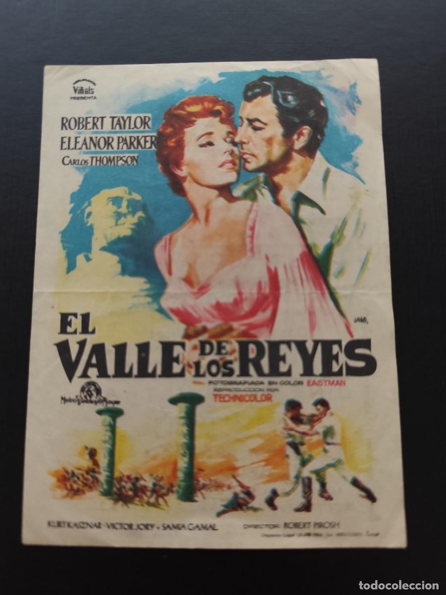 Folhetos de m&atilde;o de filmes antigos de cinema: El valle de los Reyes con publicidad Cine Capitol M&aacute;laga