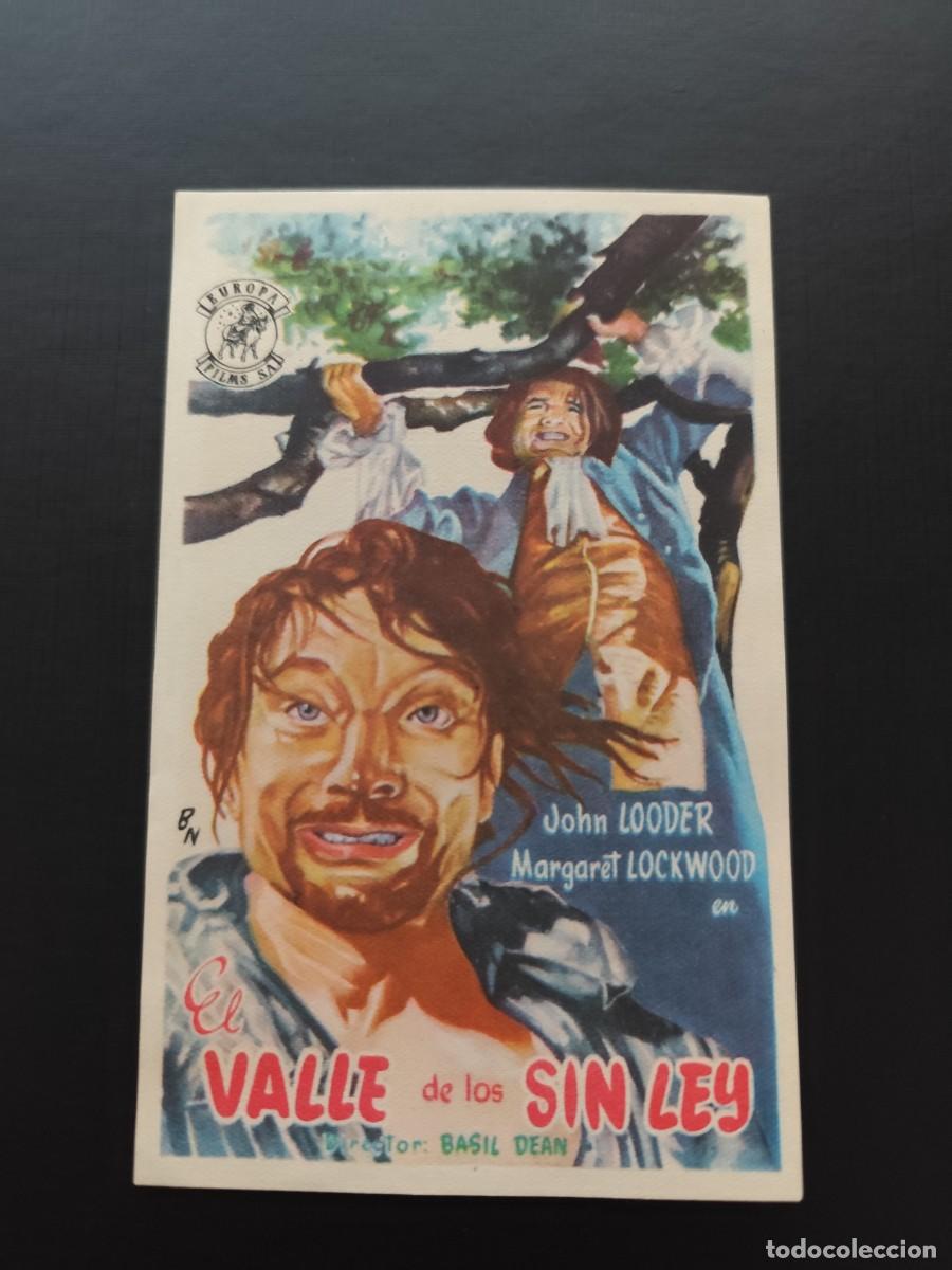 Folhetos de m&atilde;o de filmes antigos de cinema: El valle de los sin ley