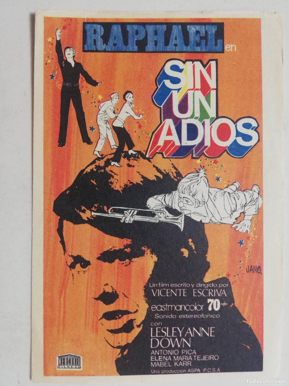 Cine: FOLLETO DE MANO, SIN UN ADIOS - Foto 1