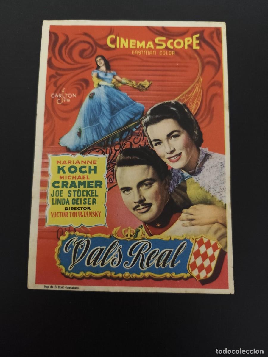 Folhetos de m&atilde;o de filmes antigos de cinema: Vals real sin publicidad