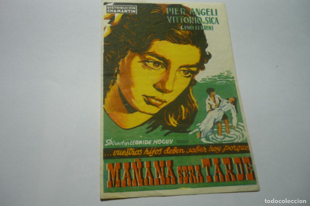  Foglietti di film di film antichi di cinema: programa ma&ntilde;ana sera tarde,.pier angeli.-publicidad