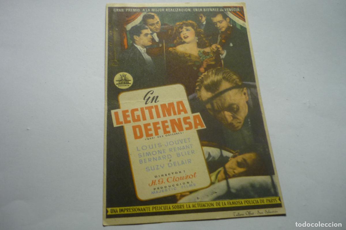 Cine: programa en legitima defensa.-louis jouvet - Foto 1