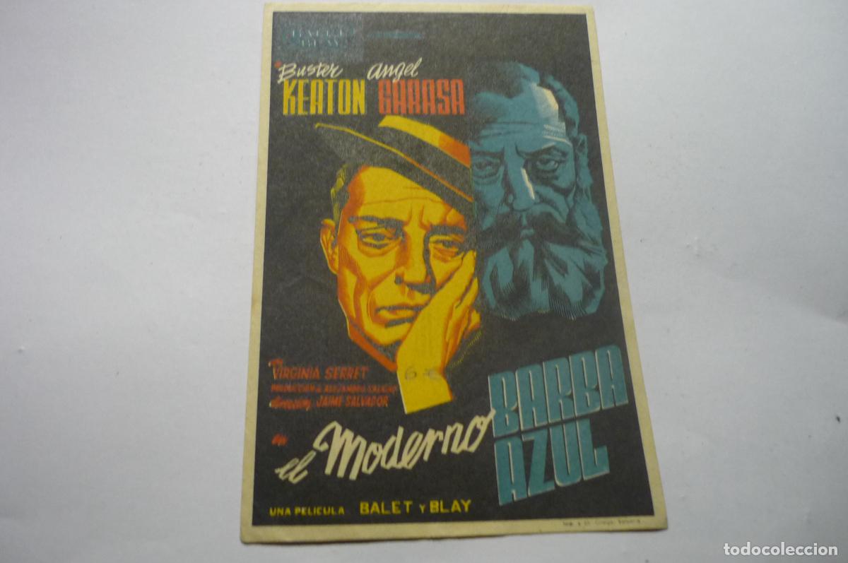  Foglietti di film di film antichi di cinema: programa el moderno barba azul -buster keaton publicidad