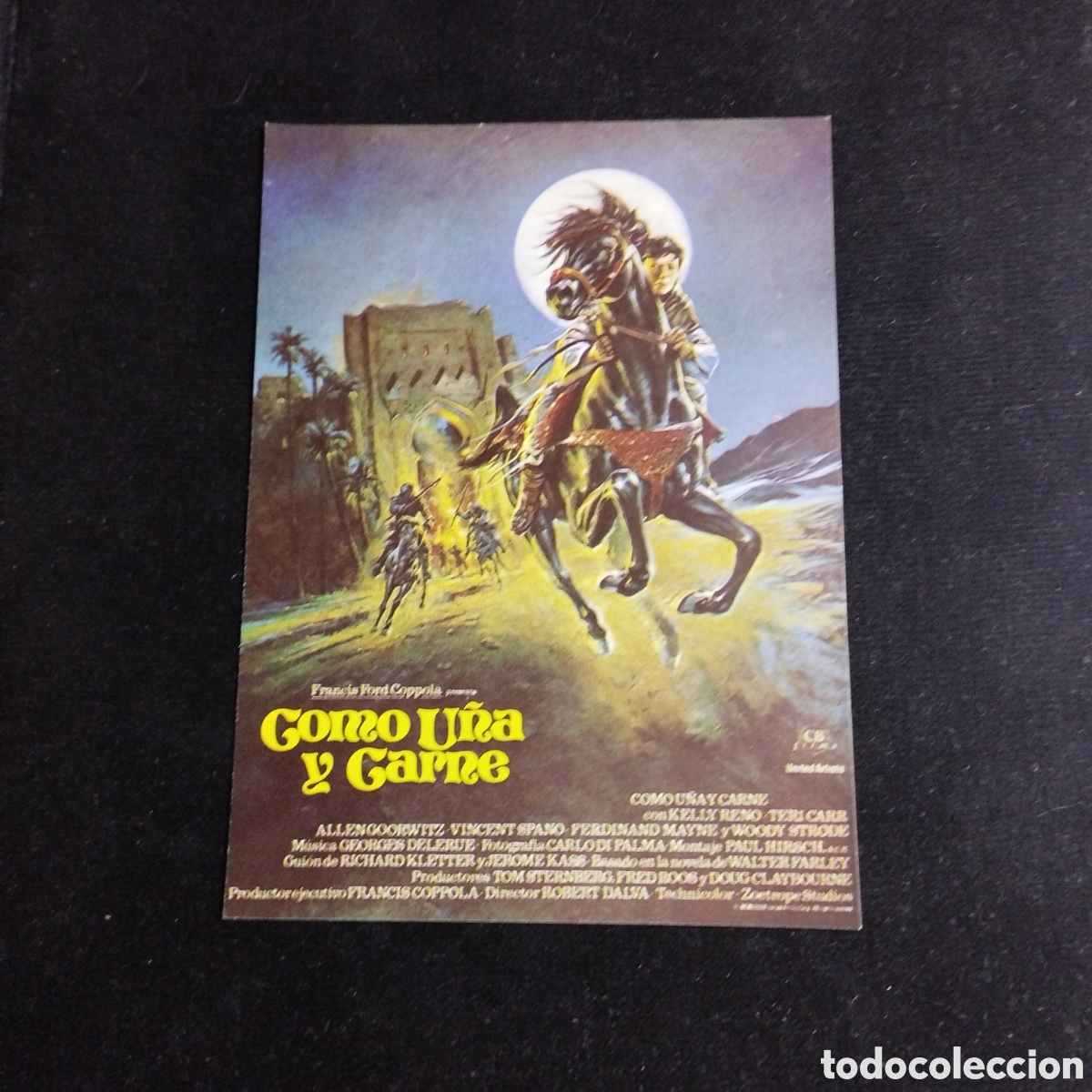 Cine: Programa de cine, sencillo. Como u&ntilde;a y carne. Francis Ford Coppola. Kelly Reno. Teri Carr