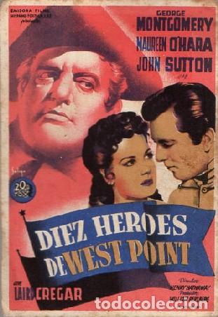 Cine: PROGRAMA DE CINE: DIEZ HEROES DE WEST POINT PC-9208 - Foto 1
